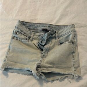 American Eagle Outfitters Women's Faded Blue Jean Shorts